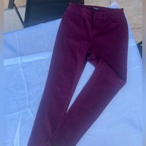 D. Jeans burgundy pants like new